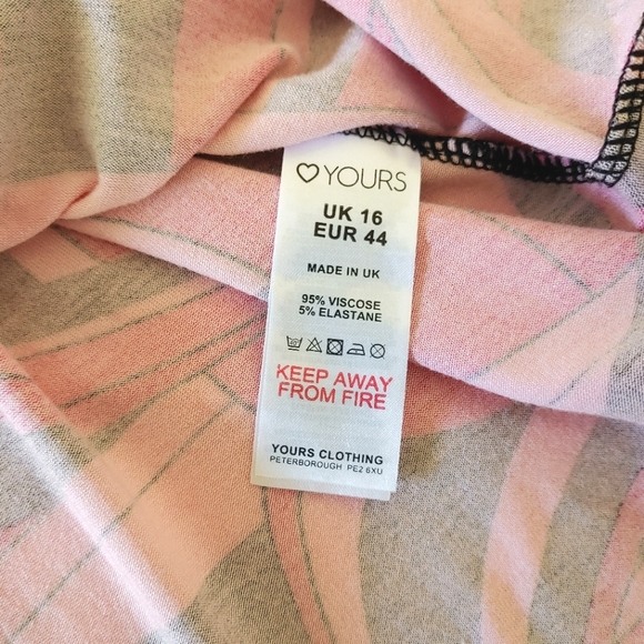 💟Yours Limited Collection Y2k pink psychedelic babydoll mini dress. Size 16UK - Picture 7 of 10